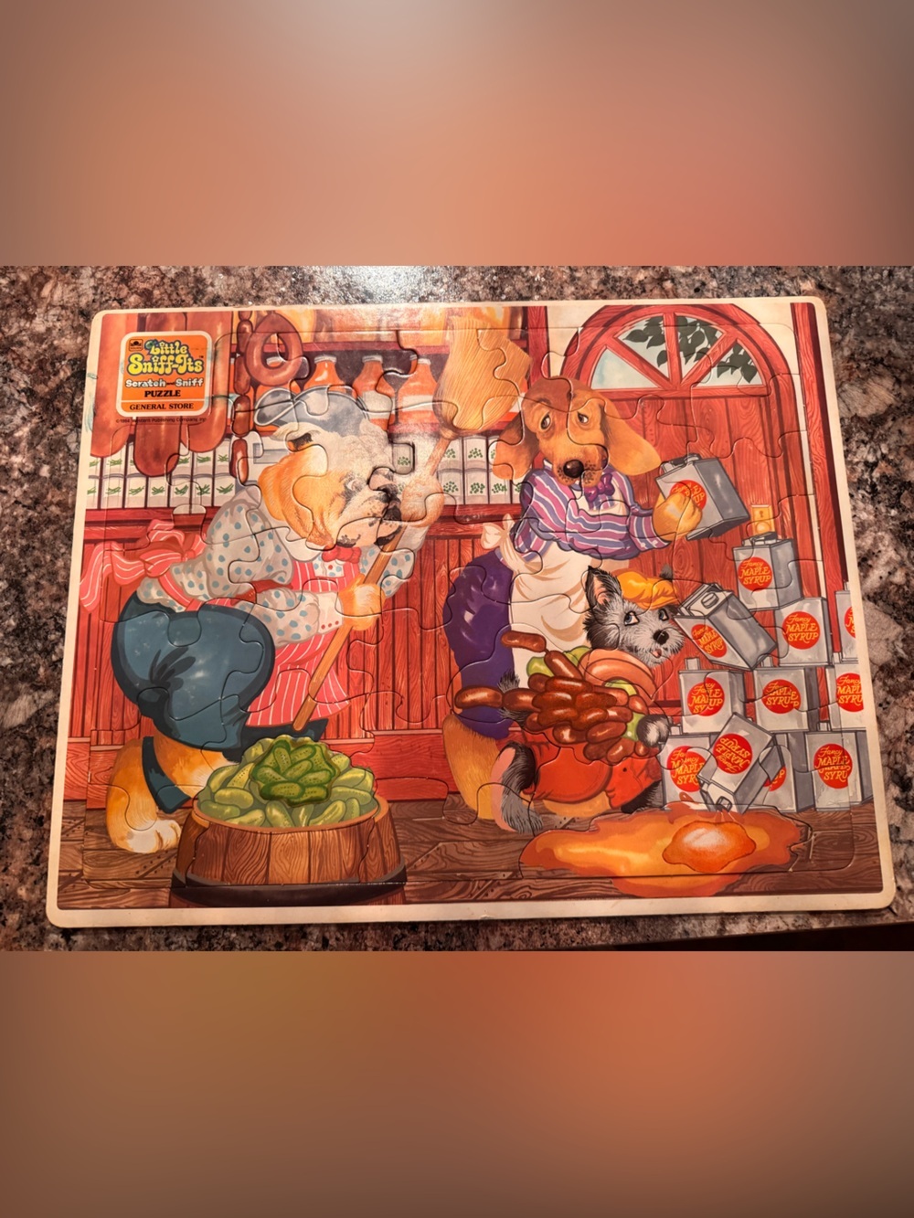 Golden Little Sniff-Its Scratch & Sniff Animals Puzzle General Store 1984